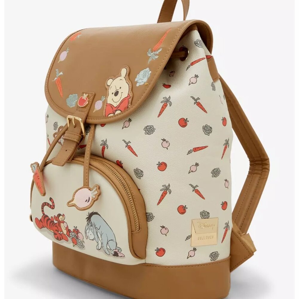 Disney Winnie The Pooh Veggies Allover Print Backpack BoxLunch Exclusive NWT - Picture 2 of 3